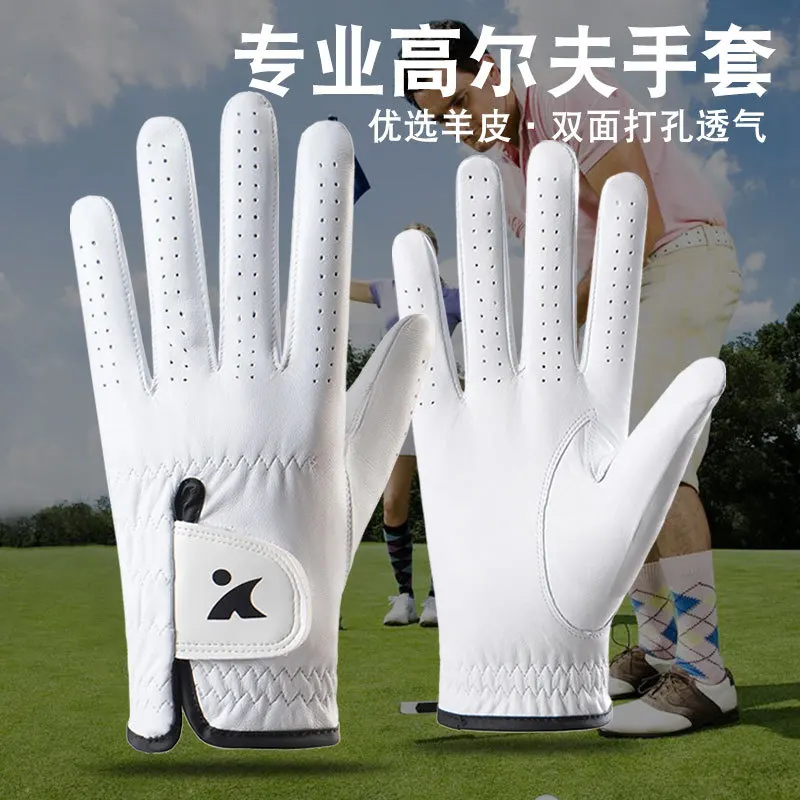 

1 шт., перчатки для гольфа, левая рука, натуральная овчина, износостойкая, удобная, мягкая, белая, черная, светлая, роскошные Guants унисекс