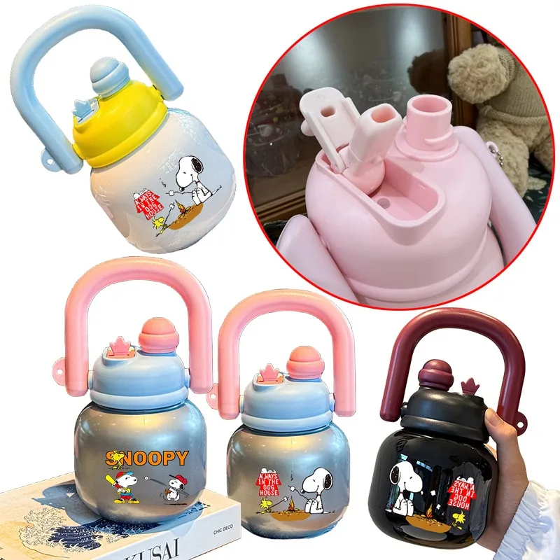 

Детская портативная пластиковая бутылка для воды Snoopy большой емкости, персонажи аниме, студенческая портативная чашка для напитков на открытом воздухе, подарки
