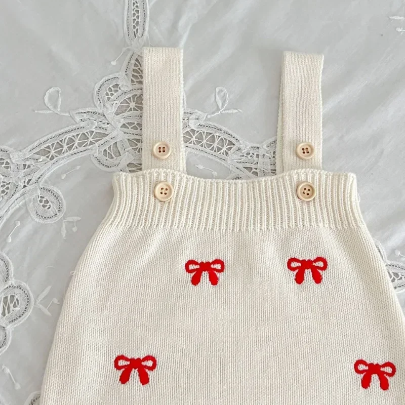Toddler Baby Girl Knitting Clothes Outfit Set Newborn Baby Girl Clothing Set Spring Autumn Sweet Floral Cardigan Tops+romper