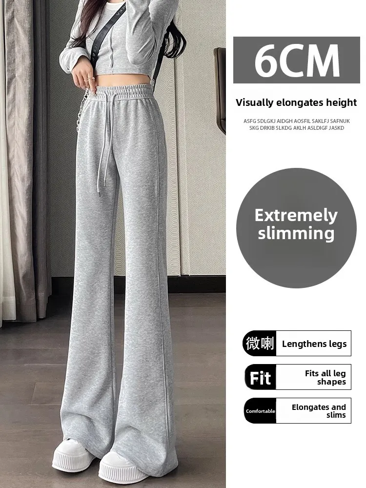 Bla Bell Bot Pantaloni da donna Primavera Autunno Vita alta Dimagranti Pantaloni sportivi larghi casual Pantaloni sportivi Commute Sle