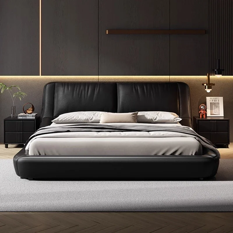 

Bedroom Double Bed Luxury Human Dog Leather Platform Sleeping Full Massage Bed Modern Sofa Letto Matrimoniale Hotel Furniture