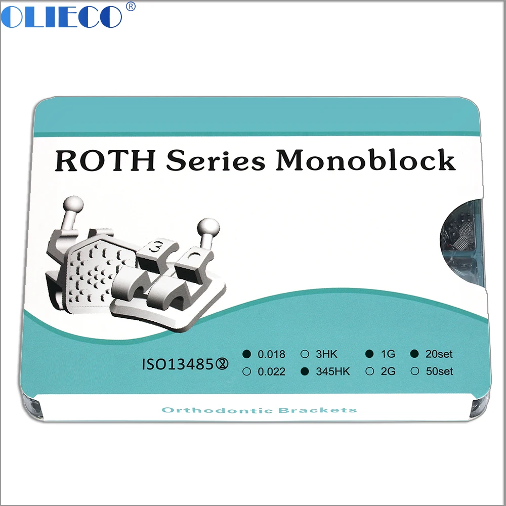 

1Box(20sets/box) Dental Orthodontic Bracket MIM Monoblock Braces Metal Mini MBT Roth 022 018 345 Hooks Ortho Dentistry Tools