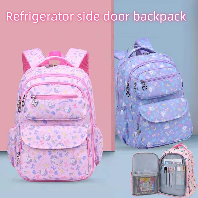 

Refrigerator Side Door Elementary School Backpack Girl's Super Lightweight Pressure Relief Protection Spinal Waterproofing