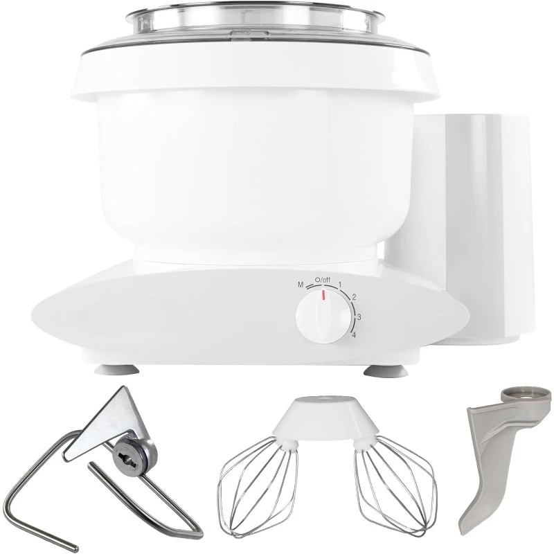 

Stand Mixer 500 Watt, 6.5 Quarts with Wire Whips, Dough Hook & NutriMill Dough Hook Extender Bundle