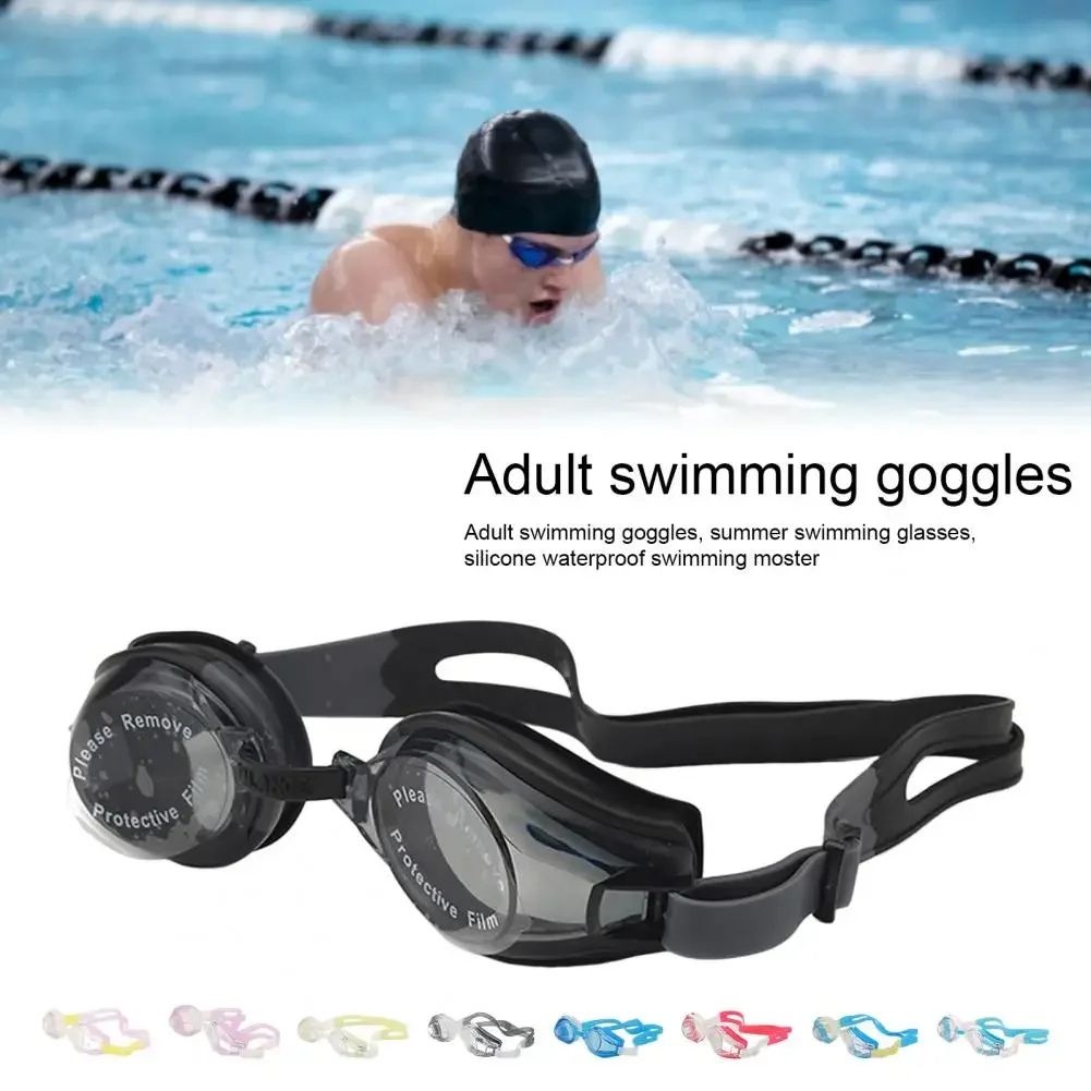 

New Swimming Goggles Waterproof Ergonomic Design Adjustable With Nose Pad Protective Silicone Summer Fog-Proof Swimming Goggles