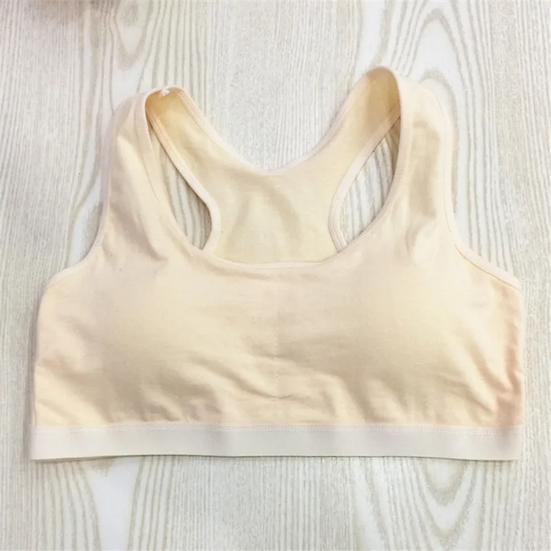 Teenage Kids Bra Girls Underwear Clothing Cotton Teen Sports Bra with Chest Pad Puberty Girl training Bra Children Underclothes