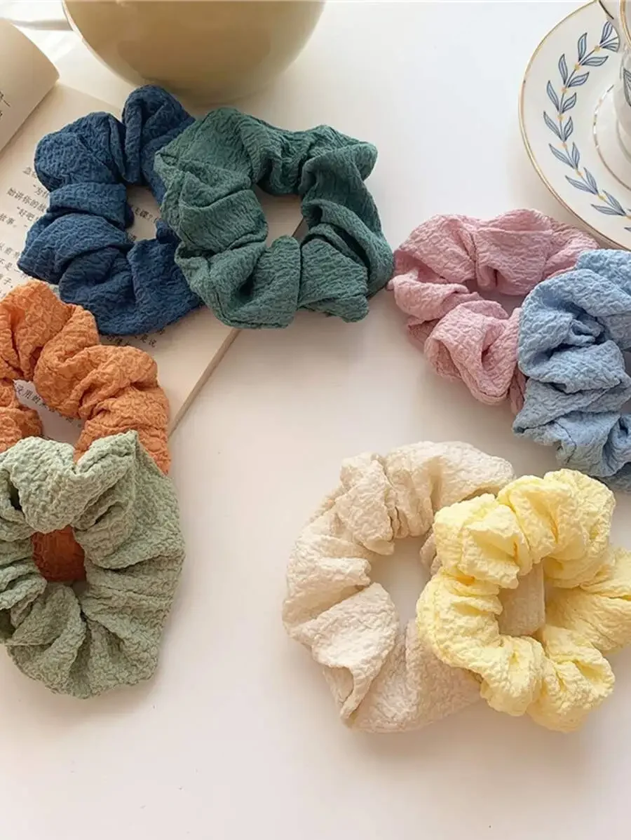 

8pcs Slouchy Hair Ties For Women Elastic Scrunchies No Trace Delicate Ponytail Accessories