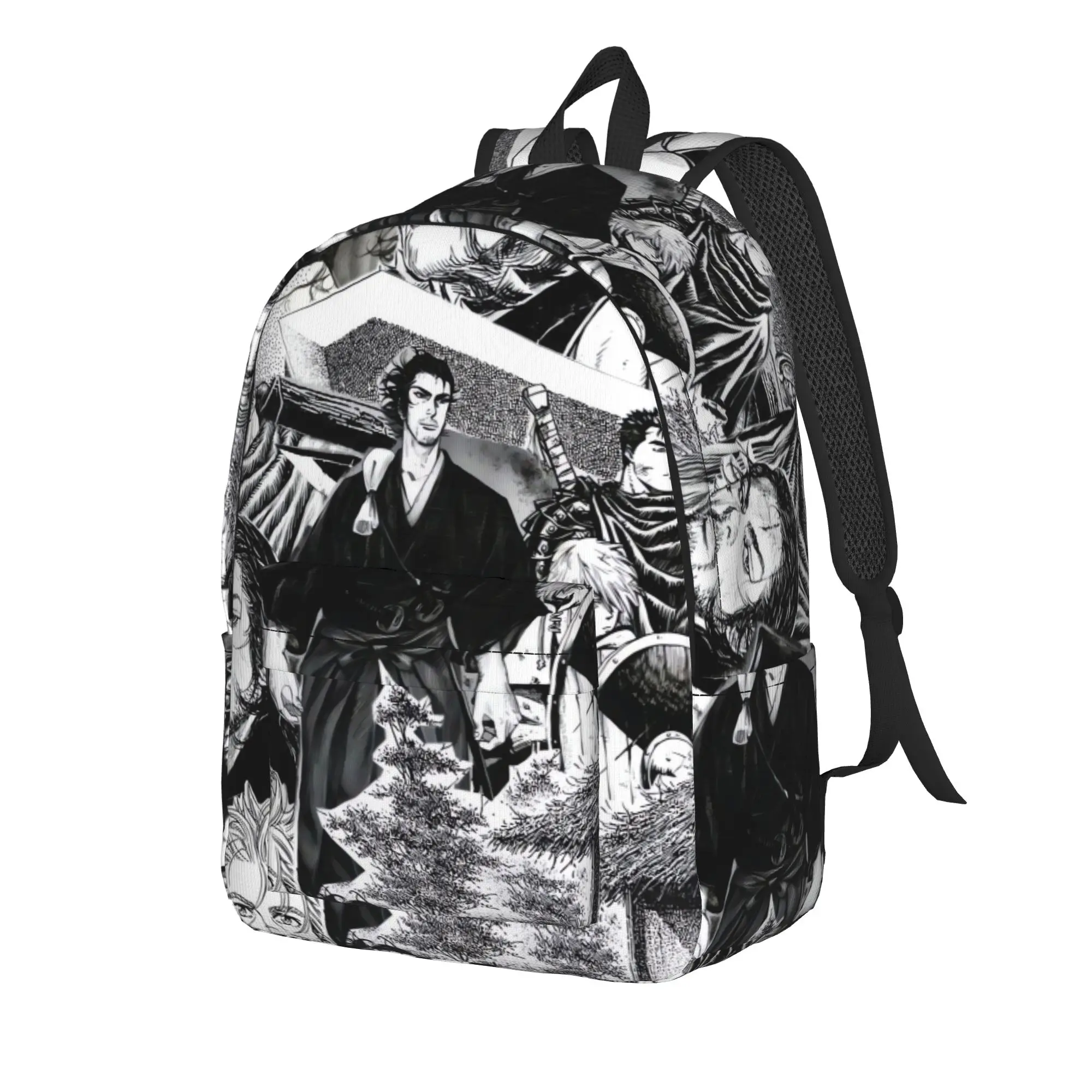 Vinlands Sagas Thorfinn Vinland Askeladd Anime Backpack Workout Backpacks Female Custom Durable High School Bags Kawaii Rucksack