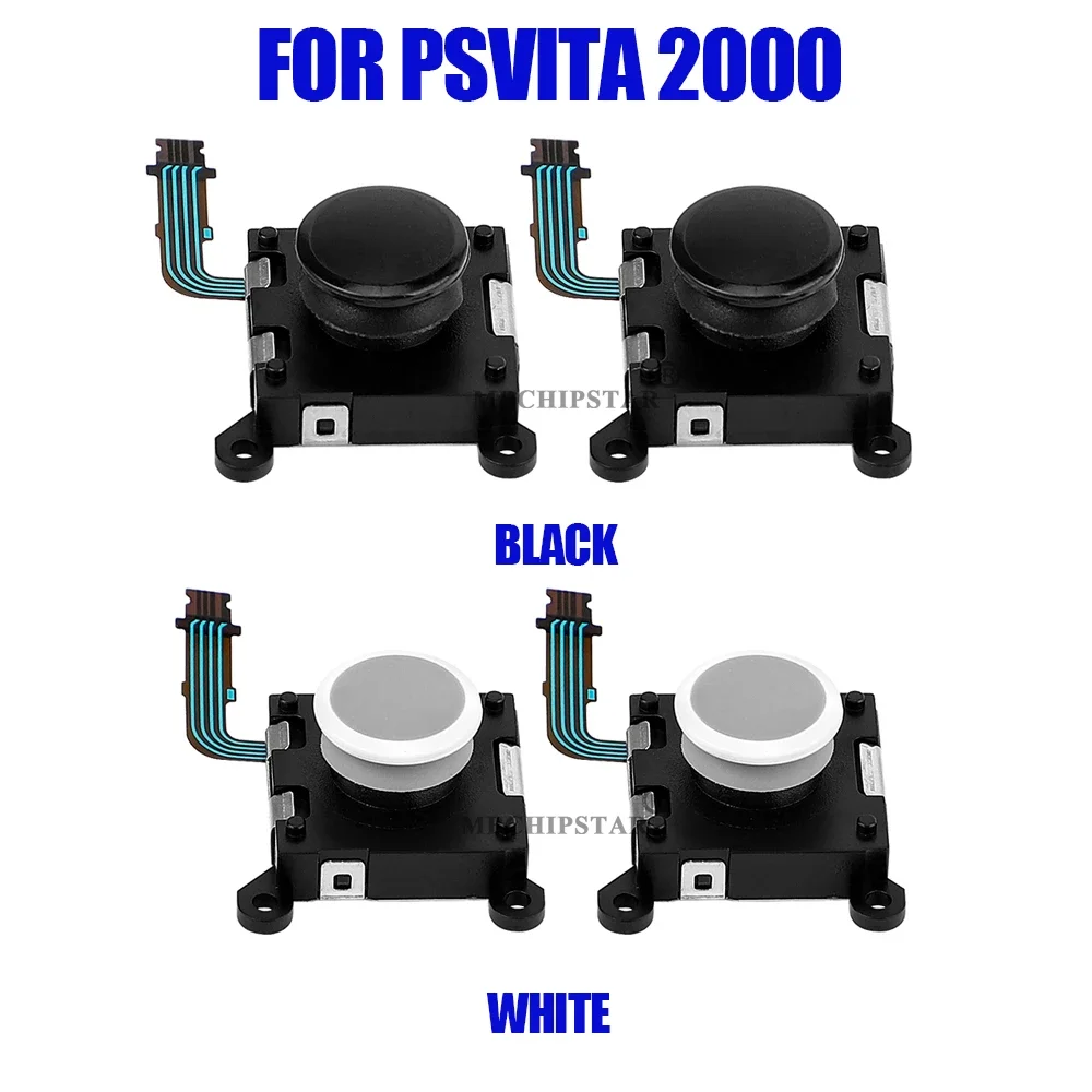 Black White Oem New For PSV 2000 JoyCon Controller Left and Right 3D Analog Joystick Replacement Gaming Accessories