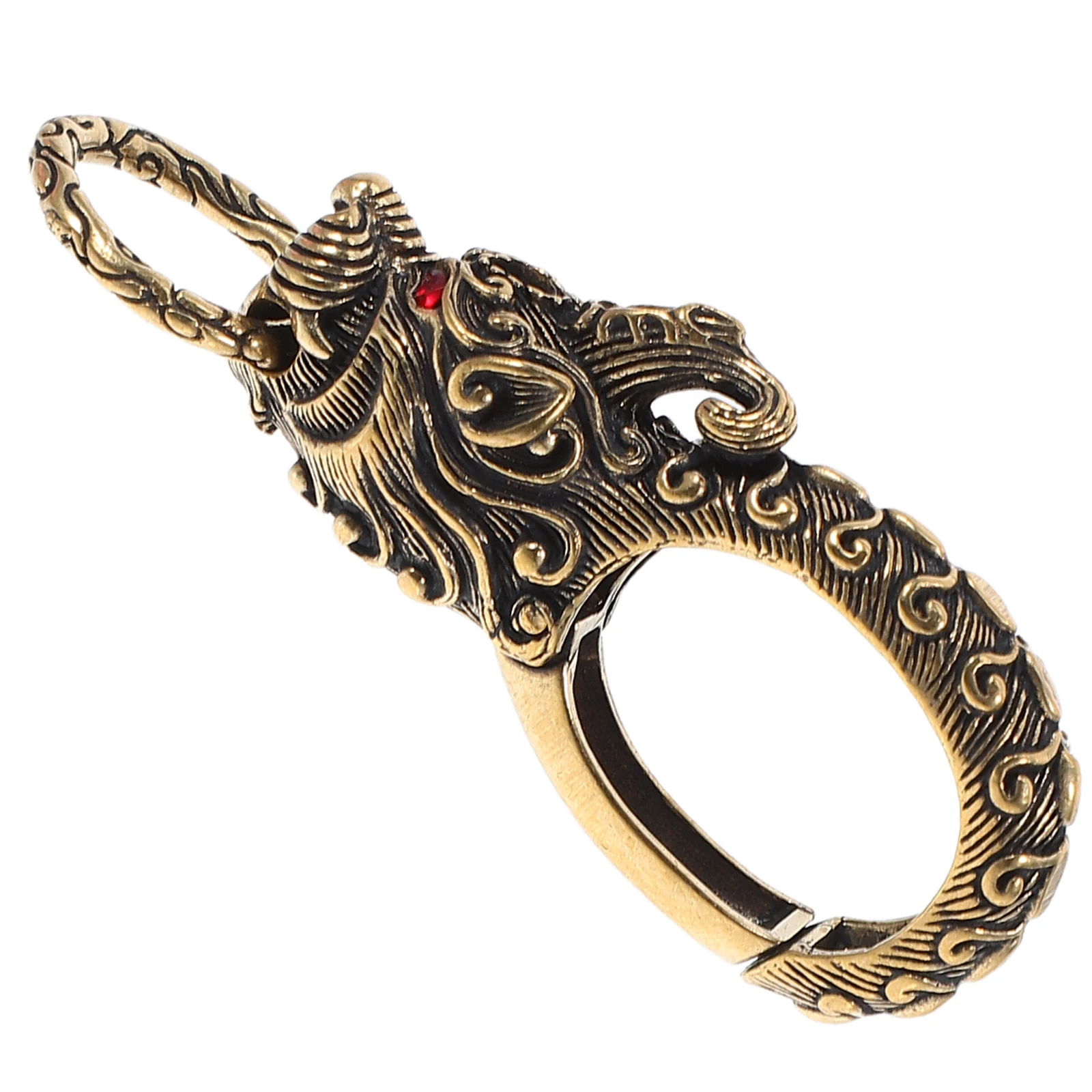 

Faucet Keychain Keychains Small Decorative Clip Copper Dragon Brass Vosarea Head Man for Women
