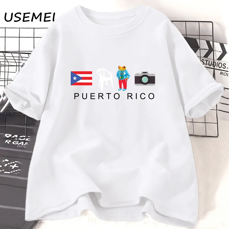 Puerto Rico DTMF Bad Bunny Tshirt for Men Women Cotton Short Sleeve Harajku Frog T-shirt Casual Streetwear Mens Clothes Tops
