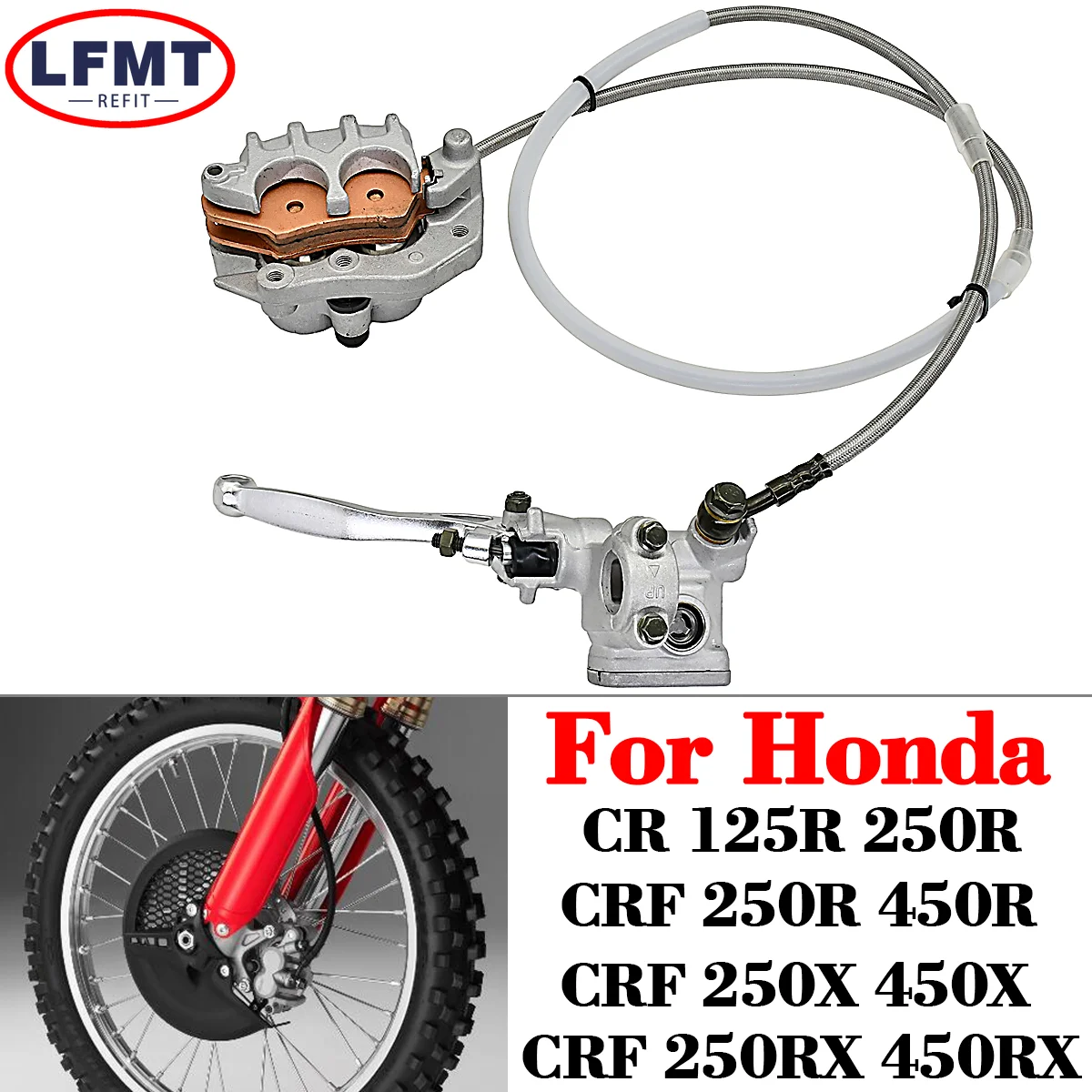 Przedni hydrauliczny zacisk hamulcowy z pompką hamulcową do motocykli HONDA CR CRF CRFX 125 250 450 450X 450RX Pit Dirt Bike 2023