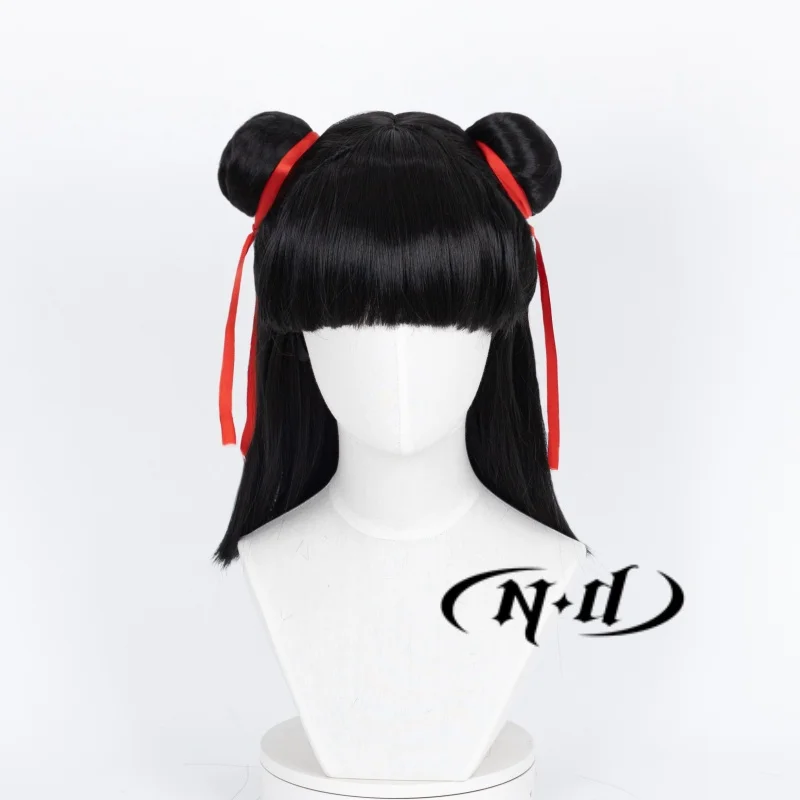 ND Ne Zha شعر مستعار تأثيري أنيمي Ne Zha تأثيري خصلات الشعر المستعار ل كوميك كون كوزر زي موضوع حفلة مقاومة للحرارة الاصطناعية