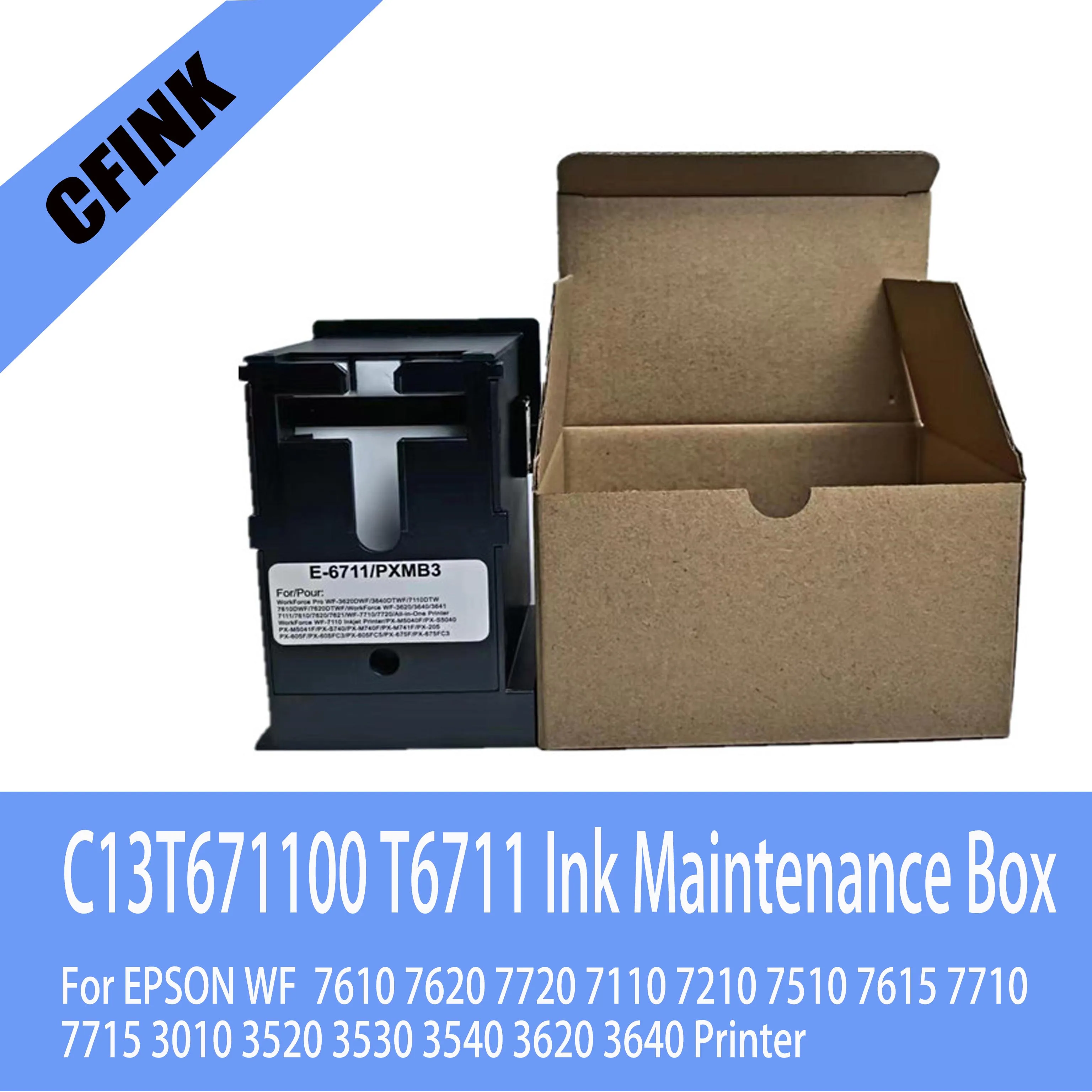 T6711 T671100 Maintenance Box for Epson WF-7710 WF-7720 WF-7210 WF-3620 WF-7620 WF-7510 WF-7610 WF-7110 ET16500 Printer