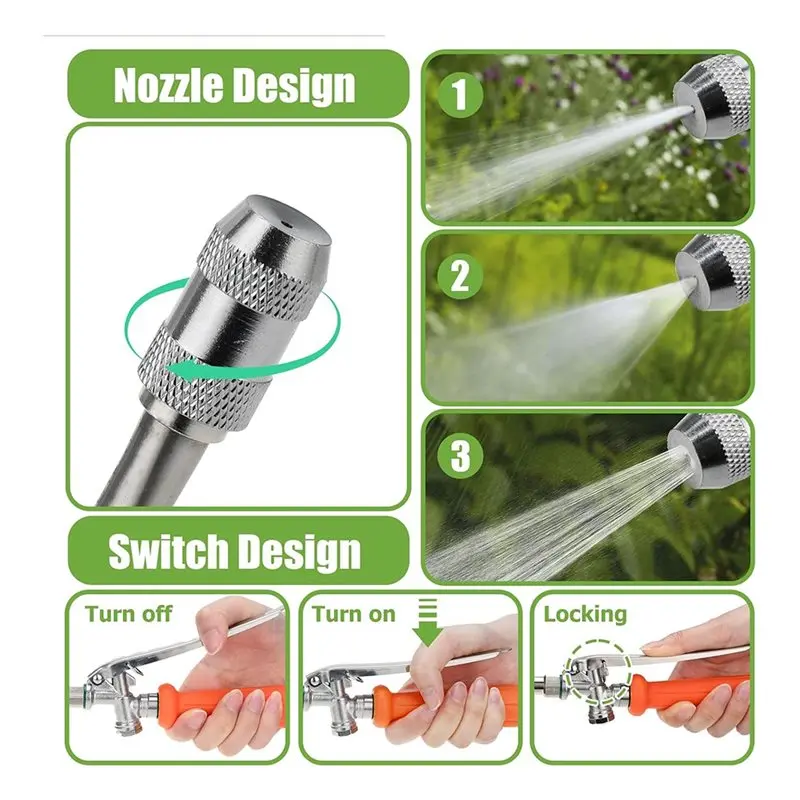 2025 Hot Style Replacement Sprayer Wand, 41 INCH Pump Sprays Wand With Stainless Steel Extension Tubes, 1/4