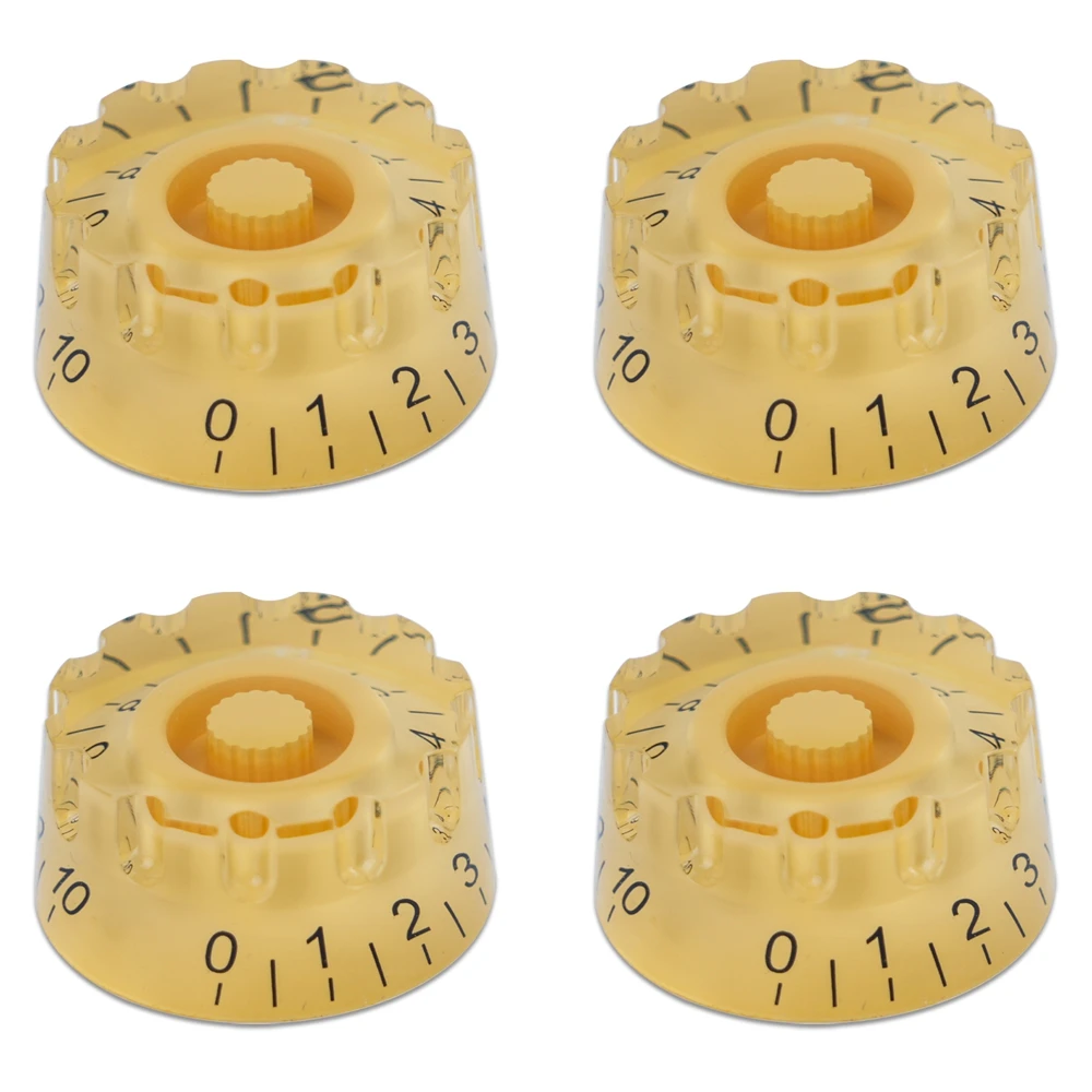 1 Stück Gitarren-Bedienknöpfe, 6 mm (0,24 Zoll) Schafttöpfe, rotierende Lautstärketasten für E-Gitarre oder Präzisionsbass – Detail 5