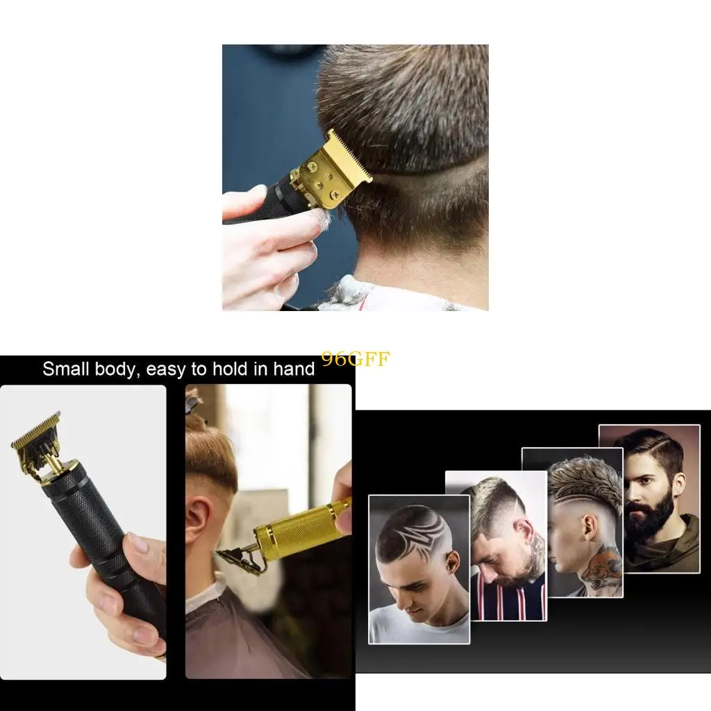 

96GF Professional Cordless Hair Trimmer 0mm Baldheaded Clipper T-Blade for Men Gapped Detail Beard Shaver
