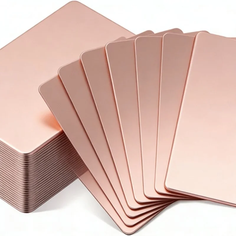 

9pcs Rose Gold Laser Compatible Office Identity Card High Texture Metal Plate VIP Tag Sheet for All Kinds of Engraving Devices