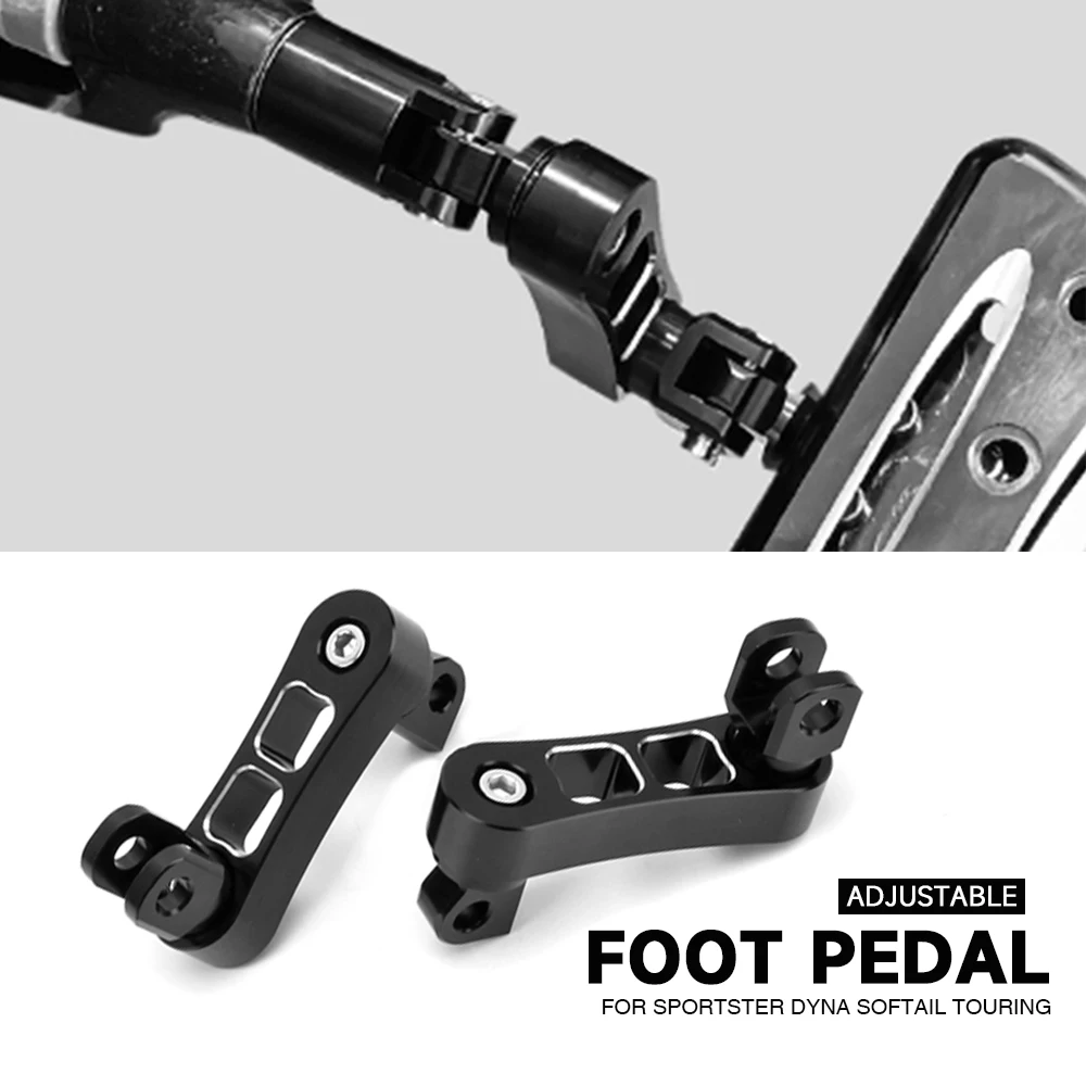 

For XL 883 1200 Touring Custom Dyna Softail Motorcycle Accessories Footpegs Highway Pegs Foot pegs Pedal Footrest 360° Rotation