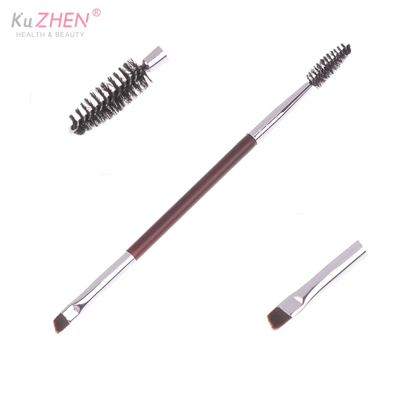 1 Uds. Cepillo para cejas, peine para pestañas, brochas de maquillaje, cepillo en ángulo de doble punta, cepillo Spoolie 2 en 1, juego de brochas para cejas, herramienta de maquillaje
