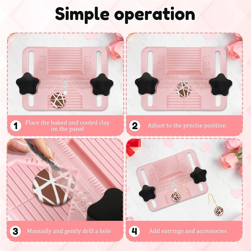 

FYBL-для изготовления ювелирных изделий, направляющая для сверла для сережек из полимерной глины, инструмент для отверстий в сетку, для создания сережек B