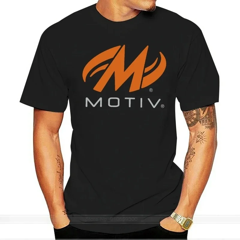 New Popular MOTIV BOWLING Mens Black T-Shirt S-5XL male brand teeshirt men summer cotton t shirt