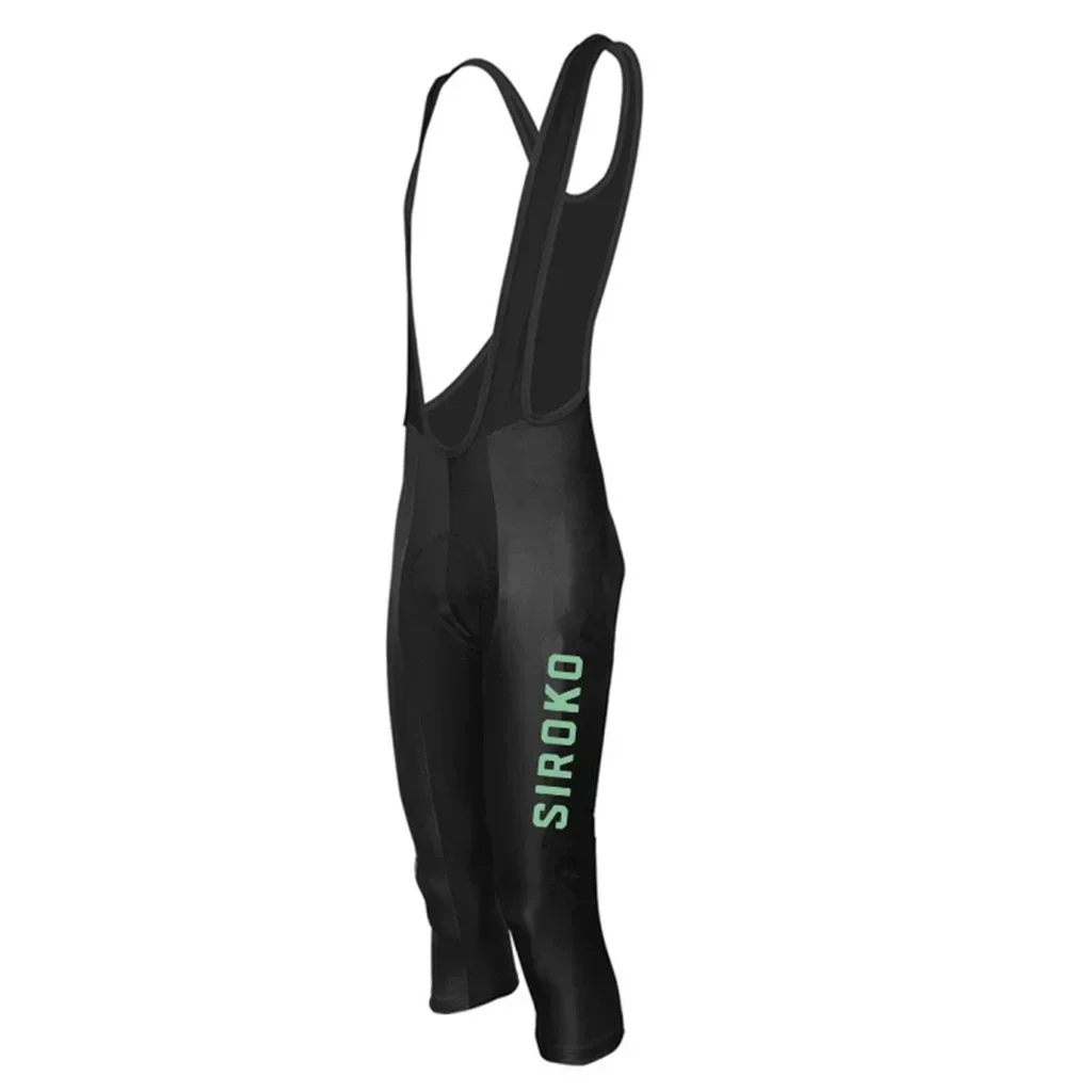 Siroko Summer Cycling 3/4 Bib Shorts Men\'s Cycling Pants High Quality Gel Pad Breathable Mountain Bike Knee Protection