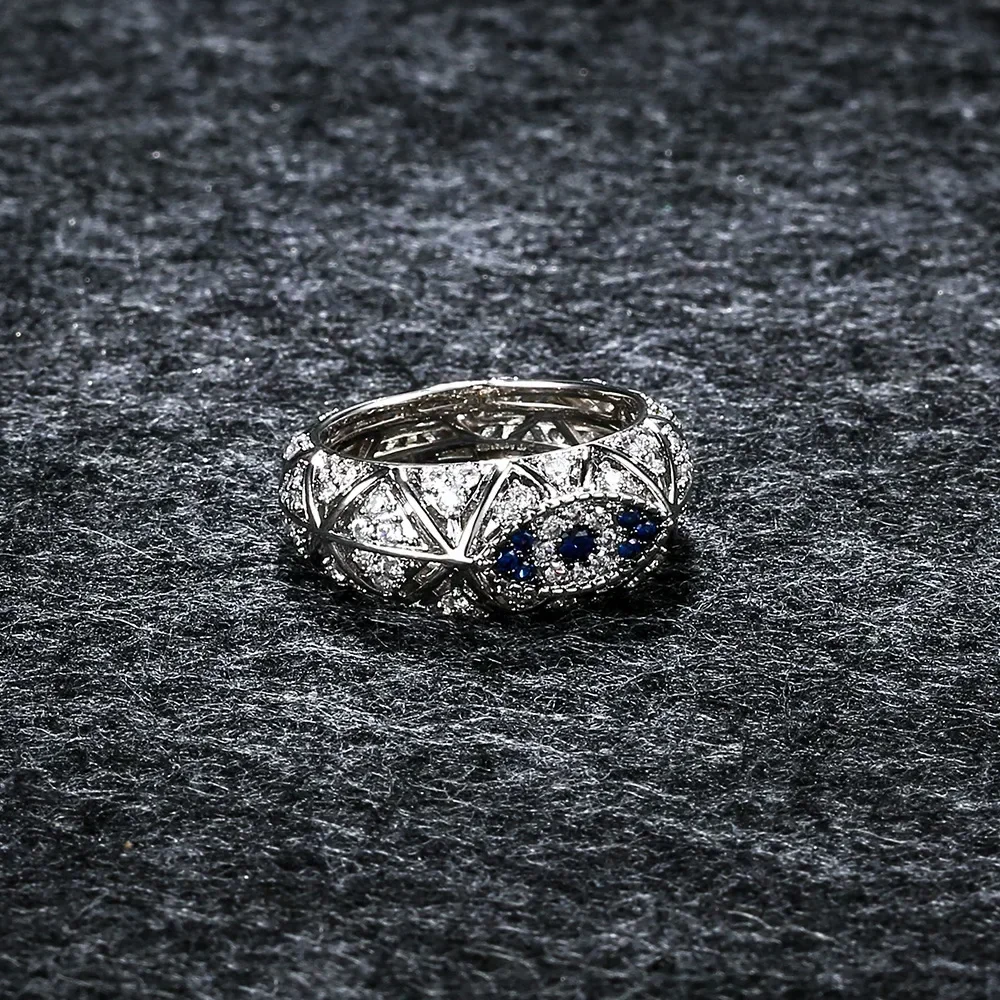 LI KI High Quality 925 Silver And Eye Of Evil Ring Personalized Versatile Elegant  Jewelry Gifts For Friends