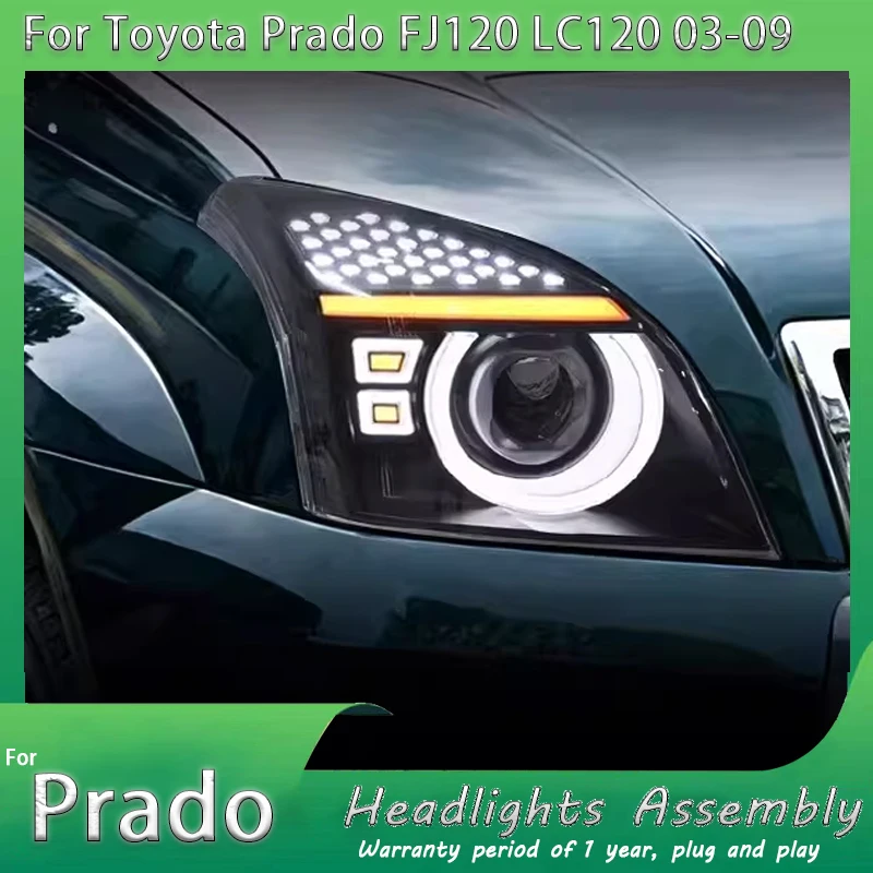 

Car Lights For Toyota Prado Headlight 2003-2009 Upgrade Modified to New DRL Dynamic Turn Signal LED Headlight Auto Accessories