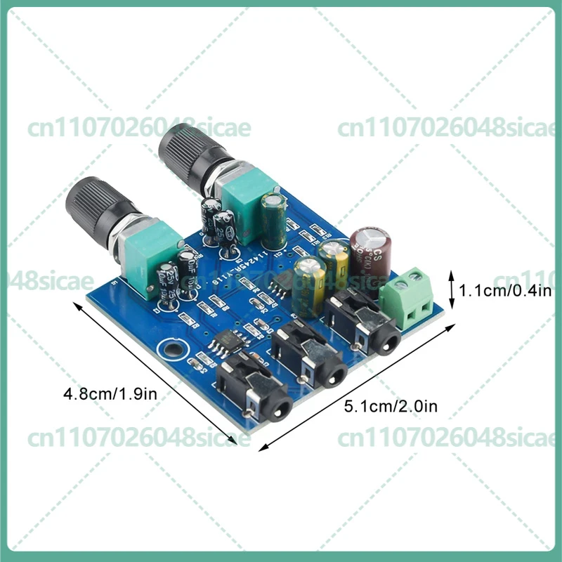 

DC5-12V Audio Mixer Module 2/4 Channel Input 1 Stereo Output Audio Signal Mixing Board