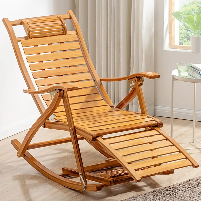 عالية الجودة قابل للتعديل مسند الظهر كرسي حديقة الشمس المتسكع الخيزران طوي كرسي متأرجح كرسي بظهر للاستلقاء فناء بارك #3