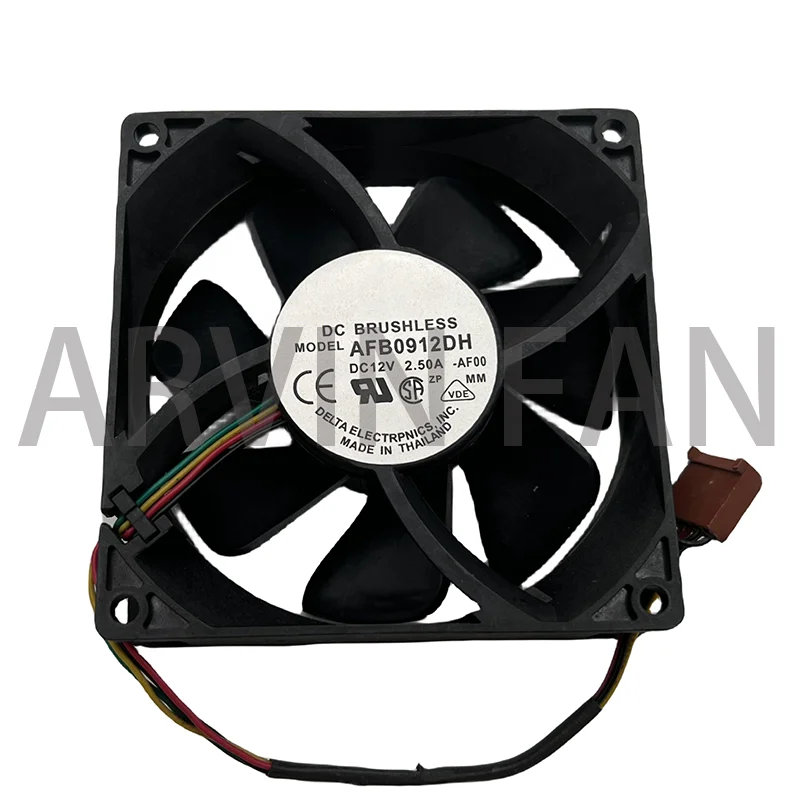 

AFB0912DH 12V 2.5A 9025 90mm Fan 92x92x25mm 9cm Double Ball Bearing 4 Wire 4pin Large Air Volume Server Cooling Fan