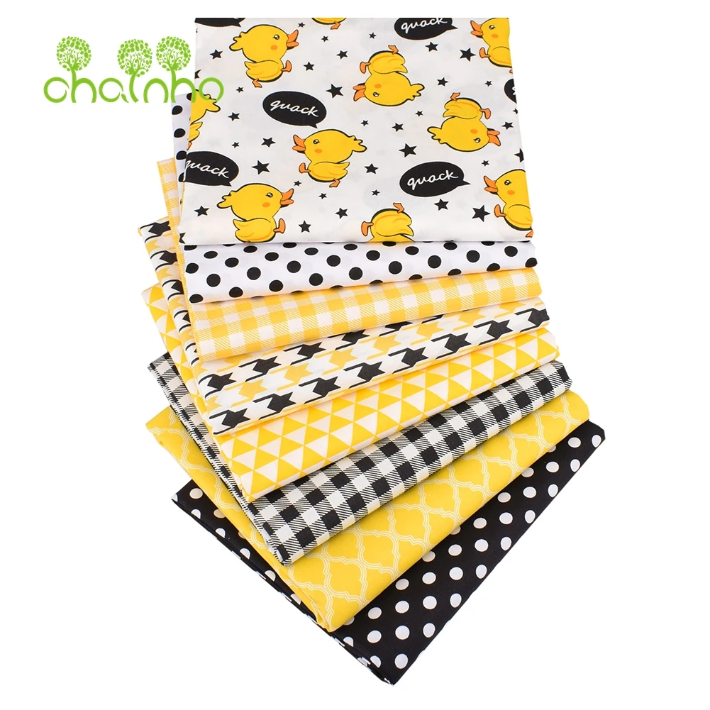 

Chainho,Printed Twill Weave Cotton Fabric,Patchwork Cloth,DIY Sewing Quilting Material,Little Duck Series,2 Specification,15C216