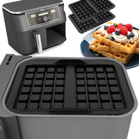 1/2Pcs Air Fryer Waffle Silicone Baking Pan Waffle Mold for Ninja AF300EU AF400EU AF451EU SL400EU AF500DE Air Fryers Accessories