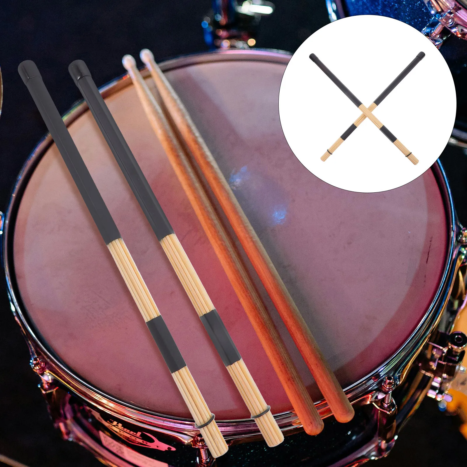

Comfort Grip Wooden Drumsticks Ideal for Various Drumming Styles Beginners Professionals Practice Sessions Wooden Drum Sticks