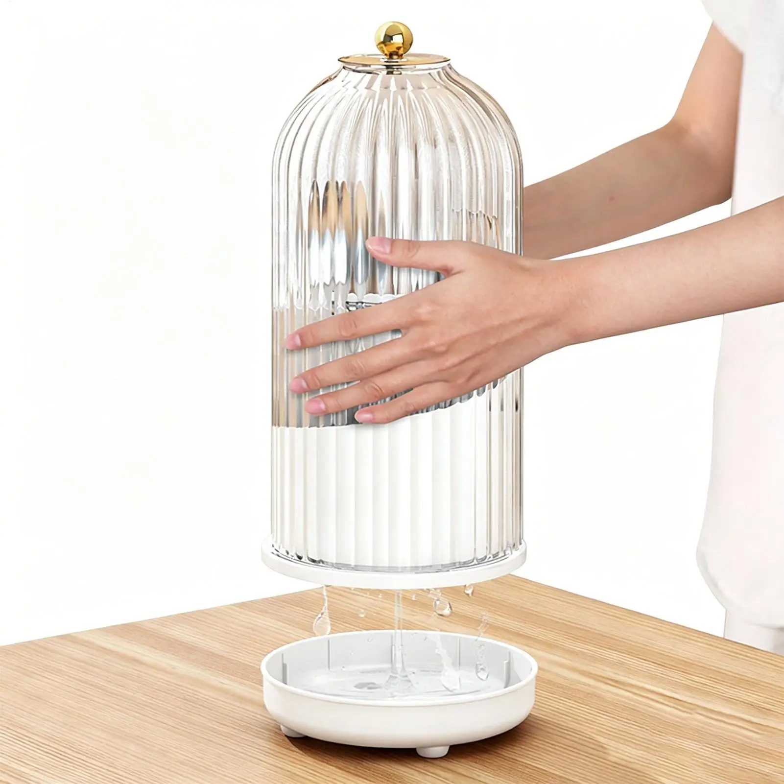 enclosed-toothbrush-holder-3-slot-rotating-waterproof-stand-bathroom-counter-toothpaste-storage-for-cosmetics-brush-lipsticks