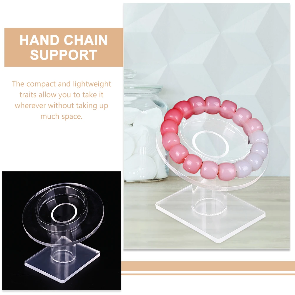 

2Pcs Clear Acrylic Hair B Bracelet Storage Display St Jewelry ganizer Transparent Bracelet Rack Round Holder H Chain Support