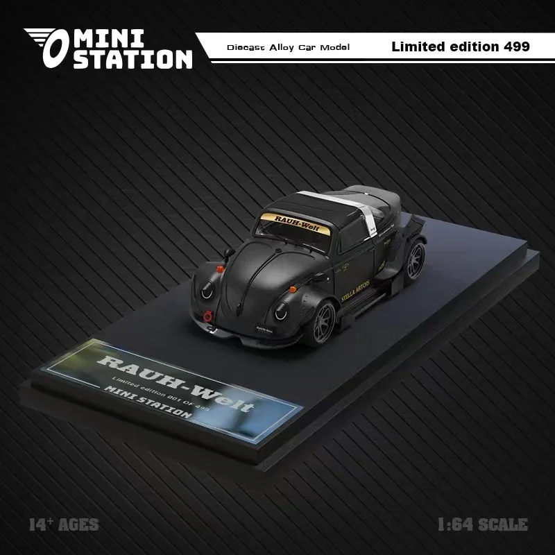 Ministation 1:64 RWB 964 Beetle Tagar T1 Stella Artois Diecast Diorama Car Model Collection Miniature Carros Toys