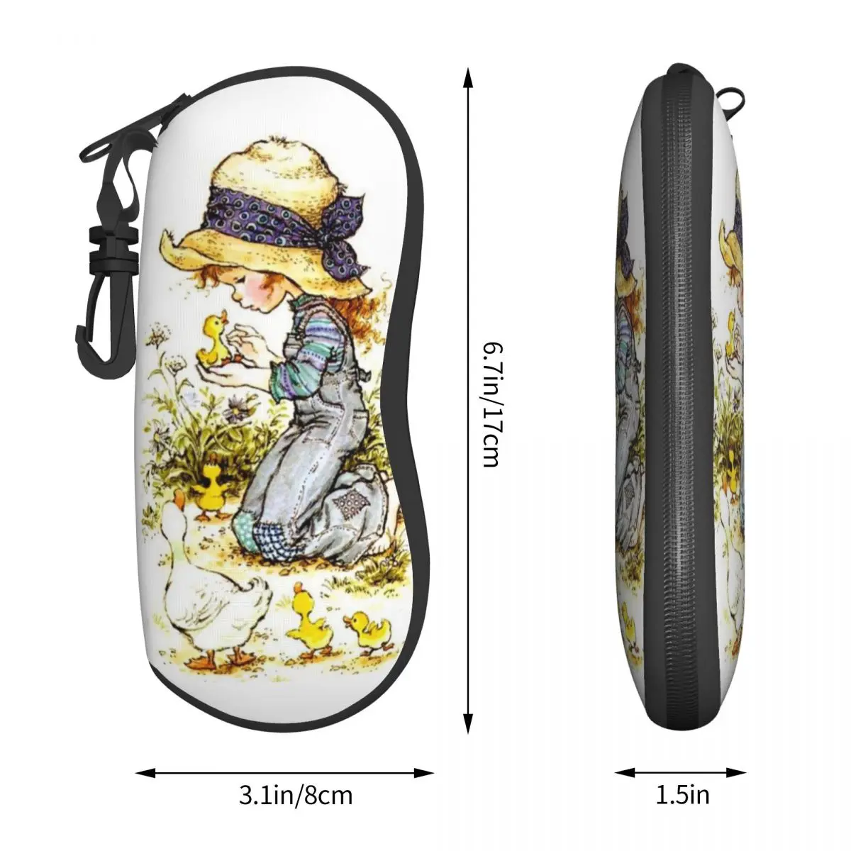 Custom Sarah Kay Glasses Case Stylish Flower Girl Shell Eyeglasses Case Sunglasses Box