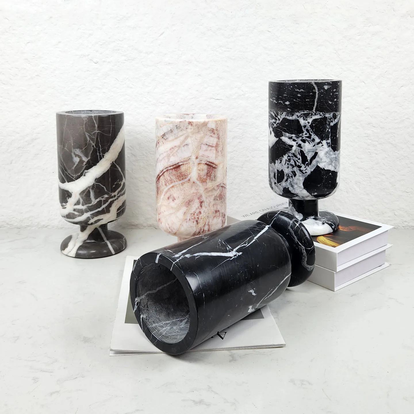 Vase Ornament Flower Arrangement Home Accessories Hotel Marble Flower Ware