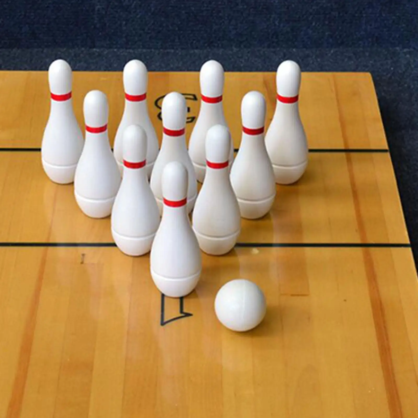 

Wooden Bowling Pins Mini Shuffleboard Set Tabletop Bowling Toy for Kids Boys Girls Indoor Outdoor Gift