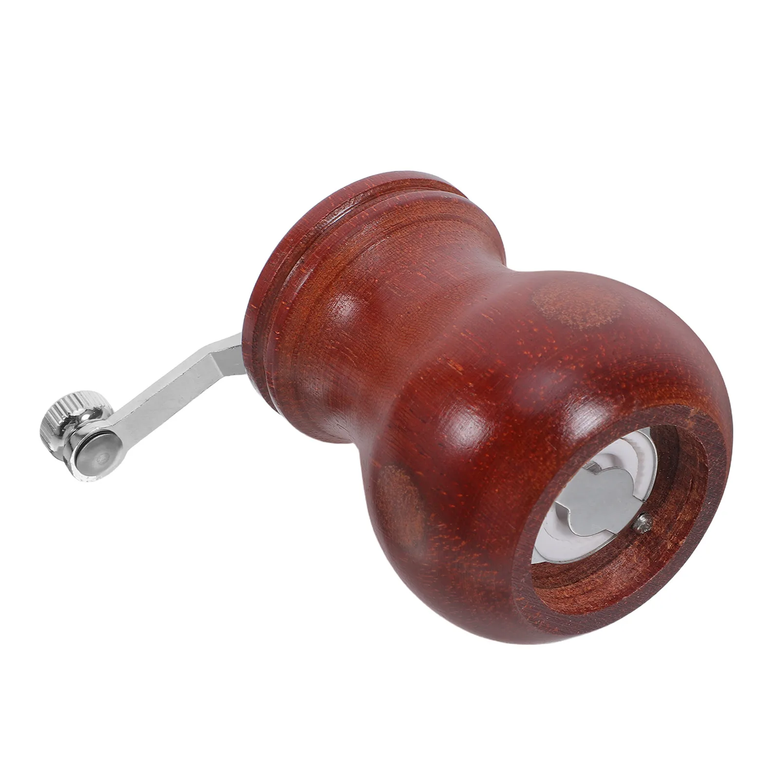 

Wooden Pepper Mill Salt Grinder Small Size Red Wood Ceramic Core Manual Kitchen Spice Tool Refillable Easy Turn Crank Rod