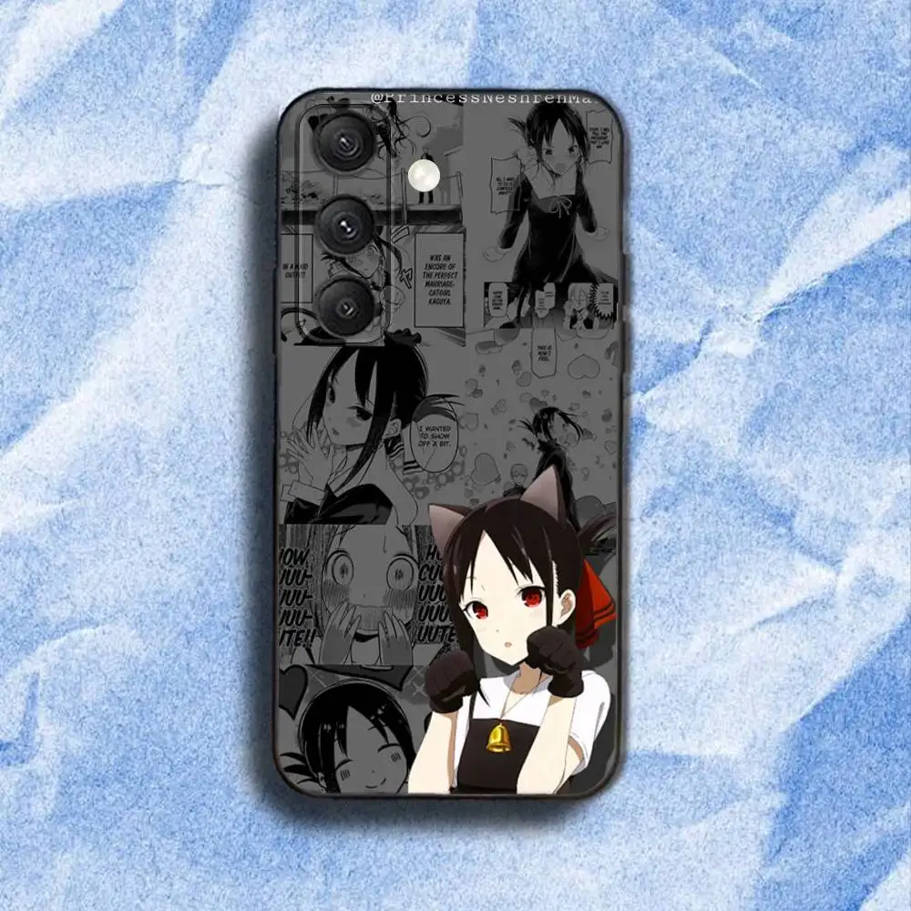 Custodia per telefono K-Kaguya-s Sama per Samsung S 25,24,23,22,30,21,10,9,Ultra,Plus,Lite,FE,4,5G Custodia morbida nera