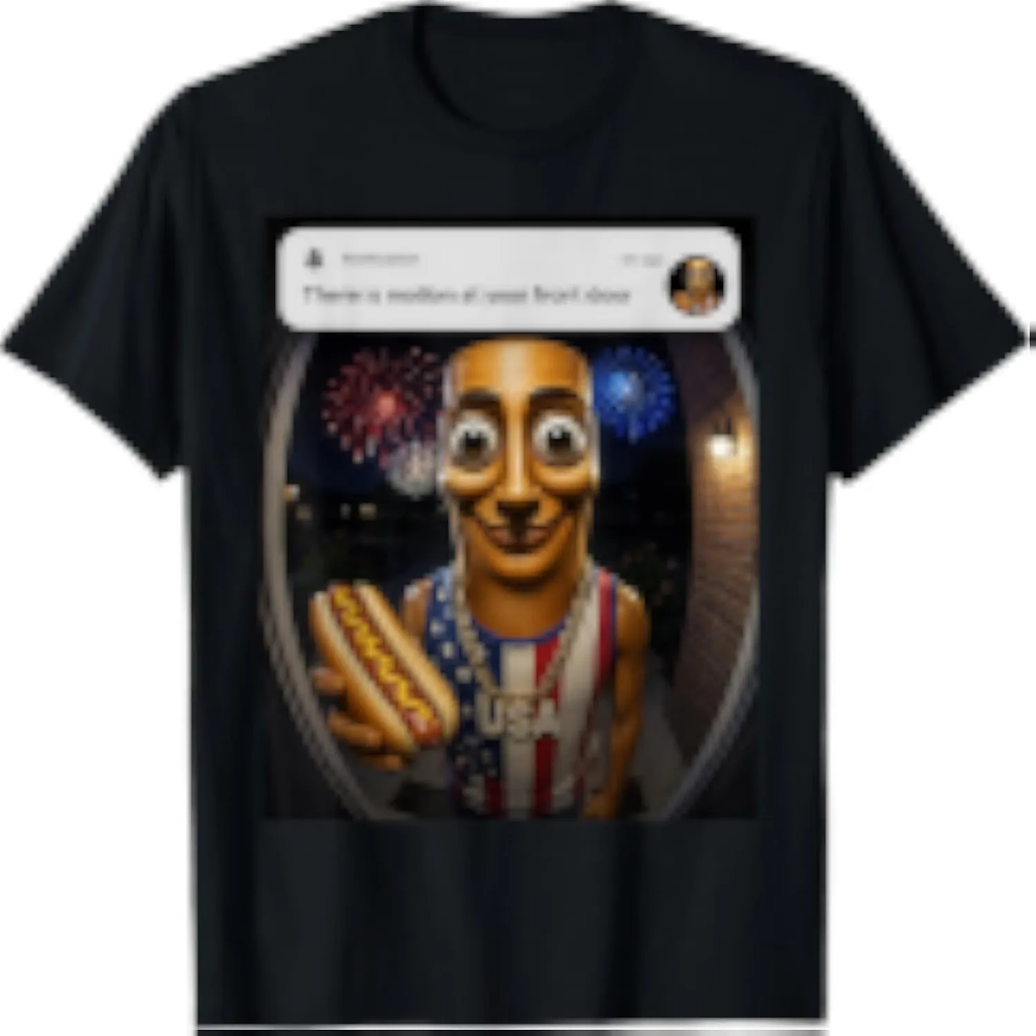Tung Tung Tung Sahur Fourth of July Brianrot T-Shirt