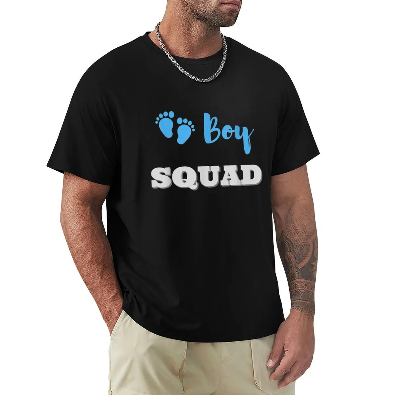 

Team Boy Gender Reveal Baby Shower It's A Boy Squad Blue Gift T-Shirt Simple Print Design T-Shirt