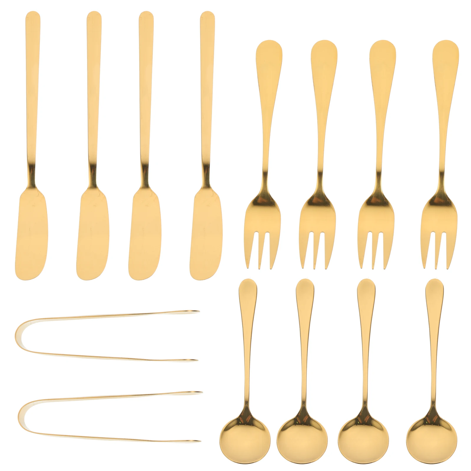 

Butter Knife and Fork Suit Cheese Spatula Spoon Kitchen Utensils Small Tools Stainless Steel Serving Forks