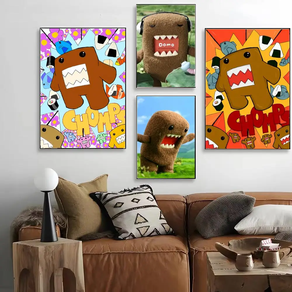 Cute Domo-Kun Classic Movie Poster HD Decorative Wall Art for Living Room Bedroom Café Stylish Home Décor Gift