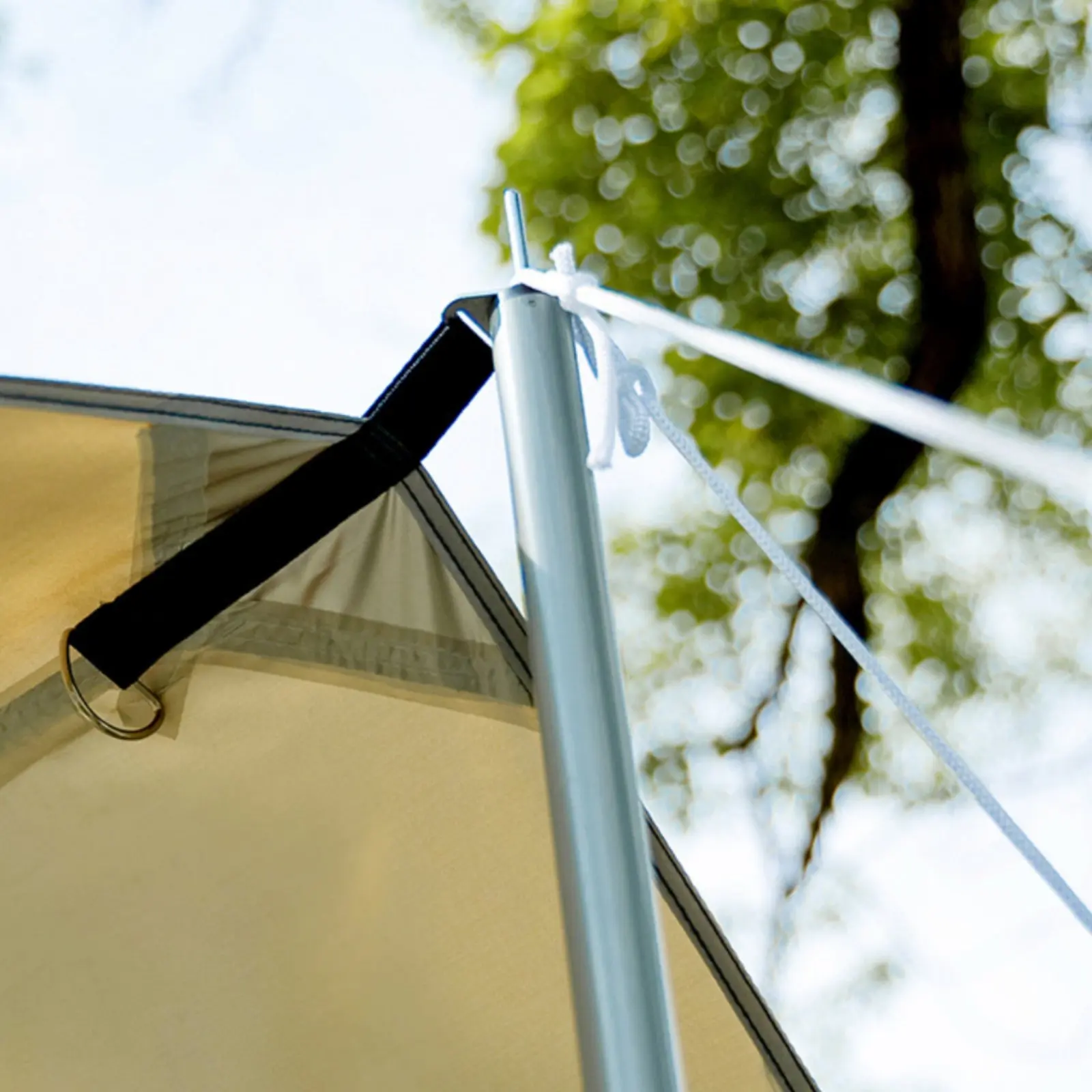 

2 Pieces Galvanized Iron Tent Pole Rust Resistant Tent Awning Pole Awning Support Rods Includes Storage Bag for Backyard
