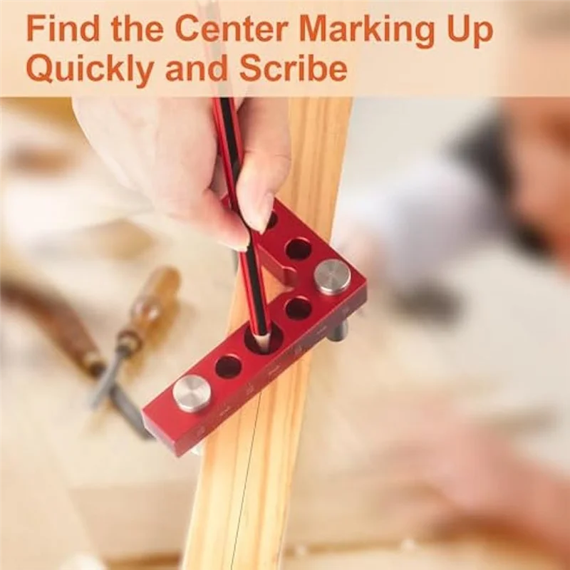 

SHGO-Square Edge Marking Center Finder Woodworking Line Gauge Woodworking Square Layout Square Marking Gauge