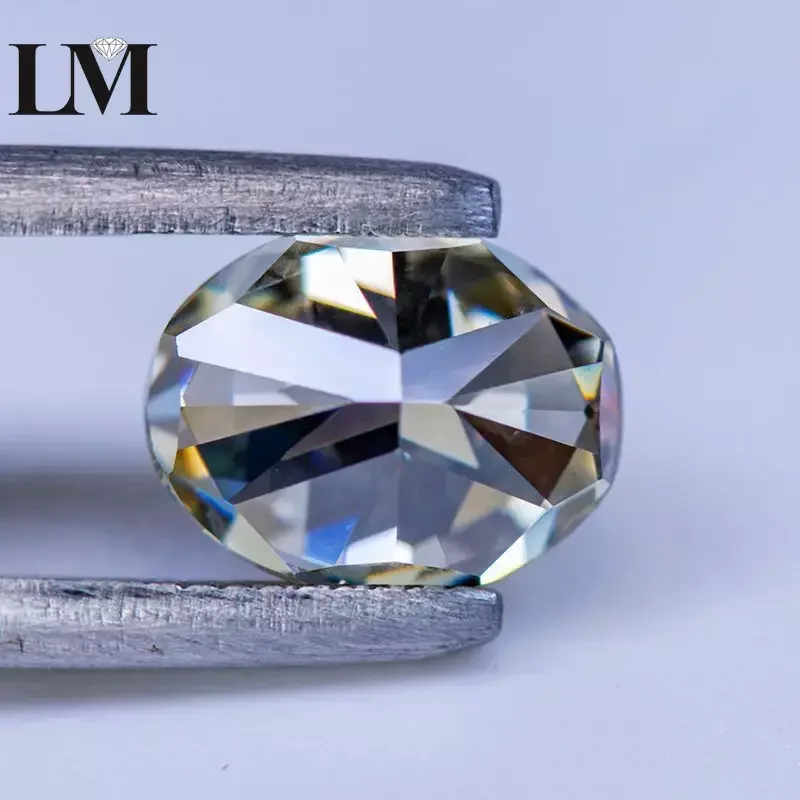 Moissanite Gemstone Brilliant Yellow Natural Color Oval Cut Lab Grown Diamond Advanced Jewelry Making Materials With GRA Report